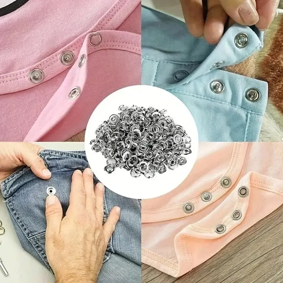 Buckle Rivet Buttons Metal Pliers Snap Button Claw Set Rivet Buckle Installation Tool Kit Hand Pressure Plier
