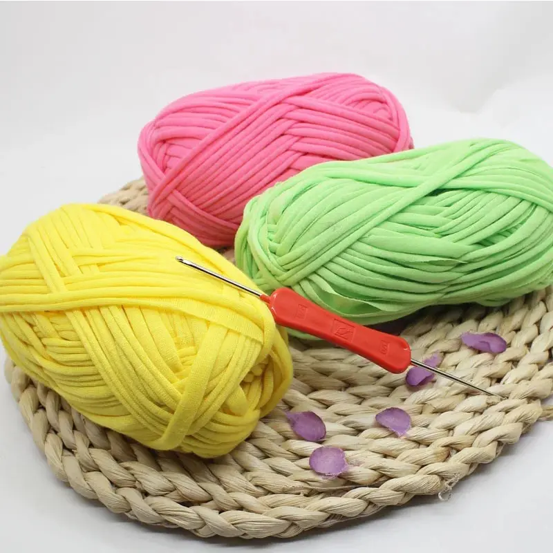 100g/pc T Shirt Thick Soft Cloth Yarn for Hand Knitting Crochet Woven Handbag Blanket Thick Yarn Home Decoration