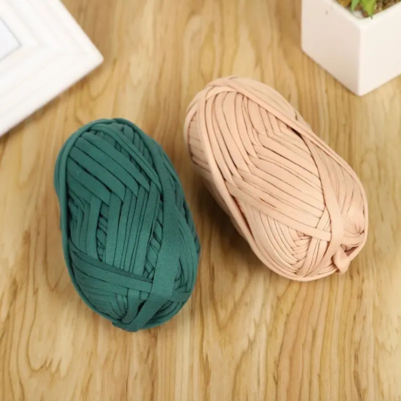 T-shirt Yarn Craft Crochet 100g Knitting Materials Thick Soft Cloth Yarn for Hand Knitting Crochet Basket/Slippers Flat Thread