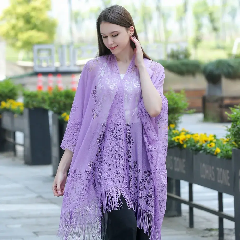 Leisure Ladies Large Capa Sun Protection Shoulder Cover Chinese Dress Beach Vacation Shoulder Wrap Sunshade Umbrella Parasol