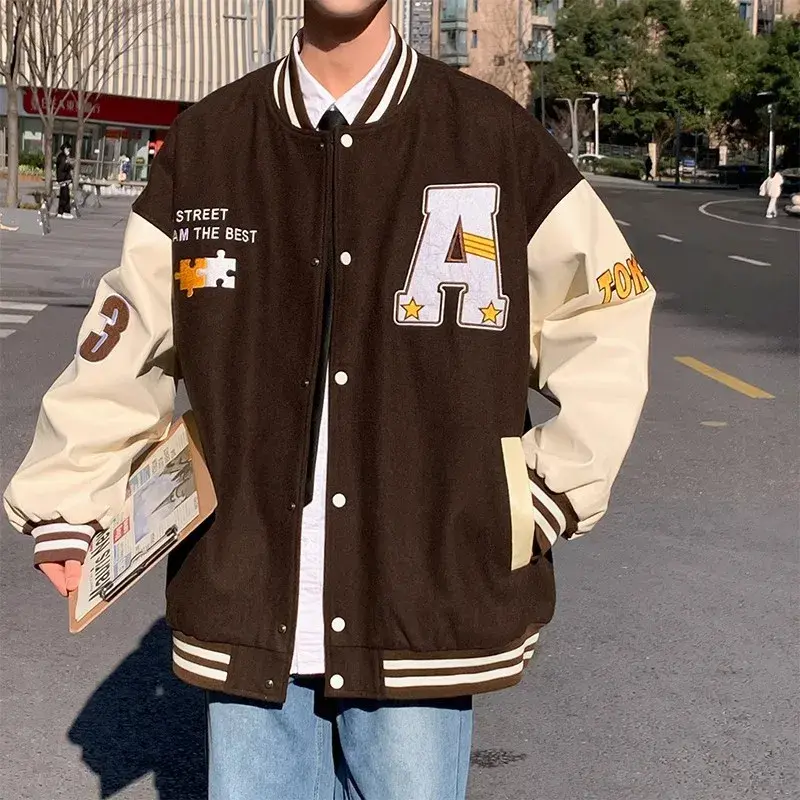 Trendy Green Jacket Loose-Fit American Style High-End Feel Situation Couple Baseball Cap Sleeveless Autumn Jacket