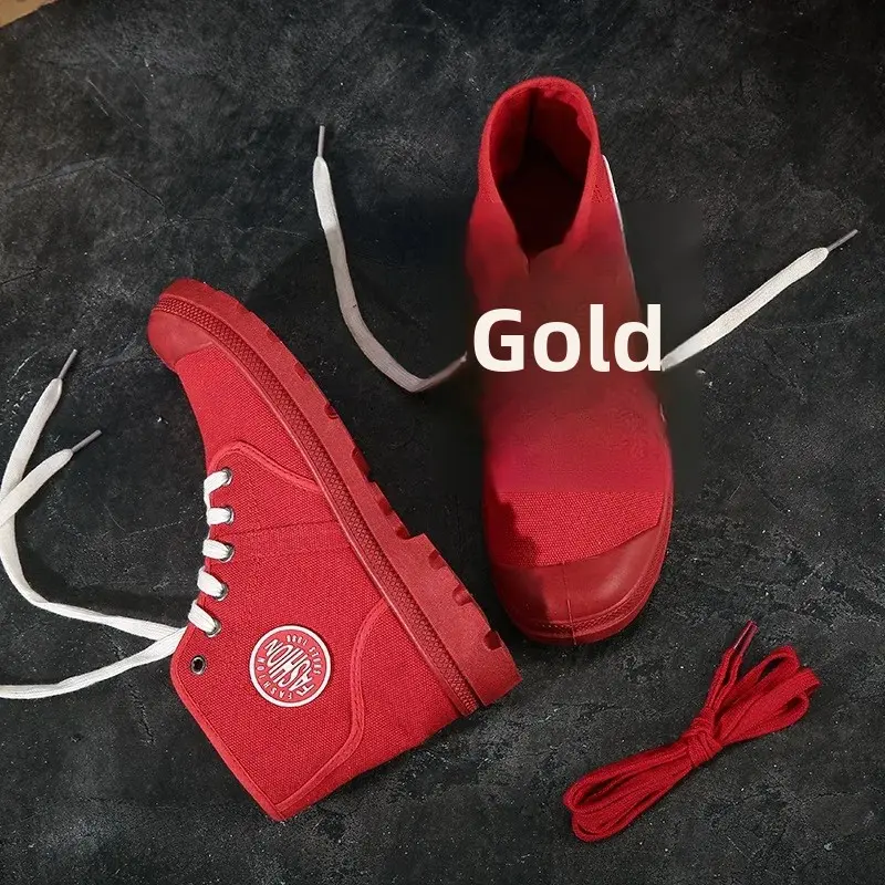 Spring New Arrival Korean Style Canva Casual Shoes Student Sports Shoes Trendy Versatile Hip Hop High Top Mountain Climbing Shoe