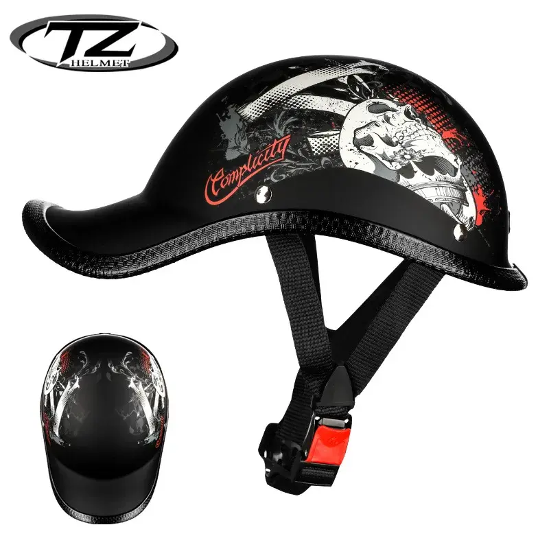 Vintage Unique Half Helmet Harley Davidson Motorcycle Helmet For Men Women Summer Universal Electric Motorcycle