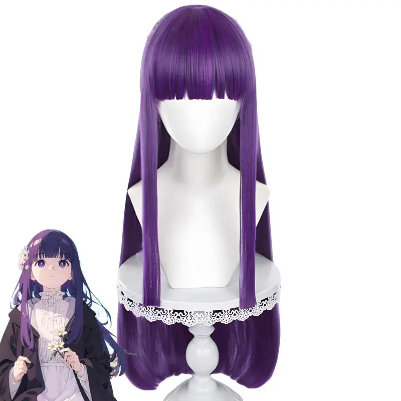 Xiangzhi Purple Long Straight Half Tied Small Horse Tail Wig Cosplay Phillipine Hair Extension For White Women