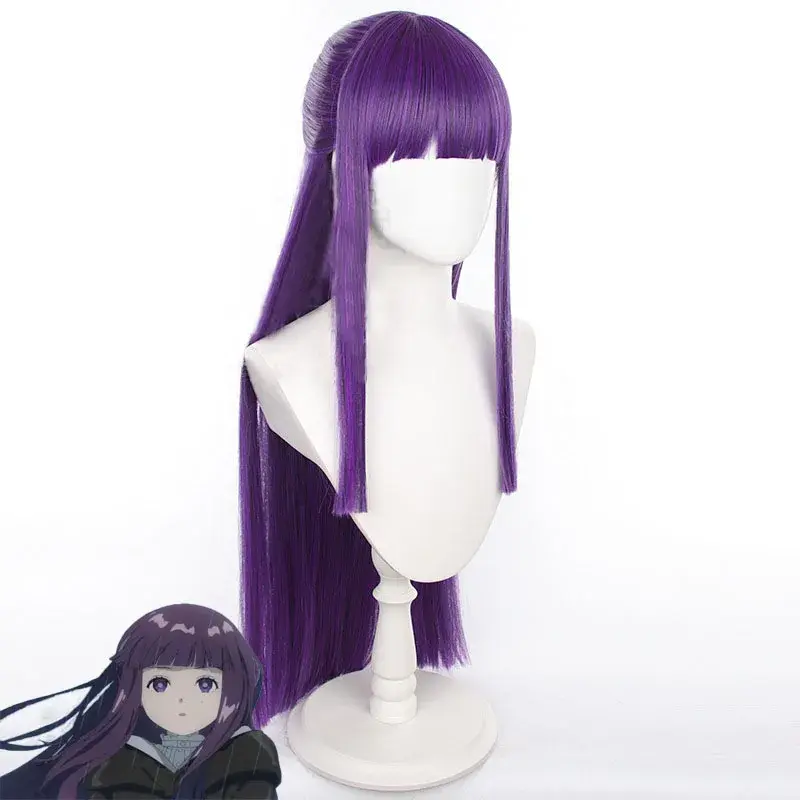 Xiangzhi Purple Long Straight Half Tied Small Horse Tail Wig Cosplay Phillipine Hair Extension For White Women