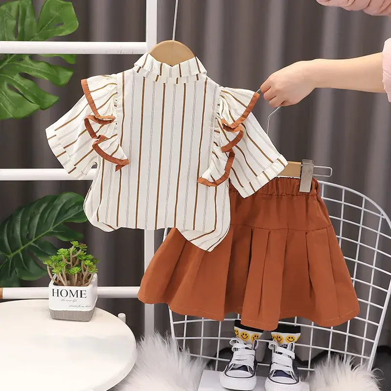 Summer Newborn Baby Brother Sister Matching Outfits Trendy Foreign Trade Men Women's Children's Short Sleeve Shirtsuits