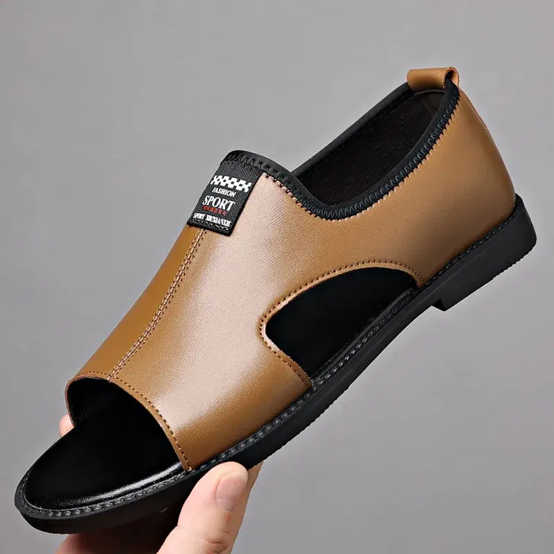 Summer Men's Breathable Slip-Ons Soft Sole Outdoor Fashionable Romans Versatile Casual Shoes Rubber Sole China Made