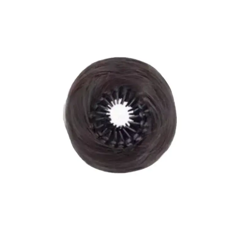 XuChang Bird Nest Ball Head Fake Hair Band Shrink Hair Ring Realistic Hair Top Fluffy Bud Head Bun Hair Extension Fake Hair Pack