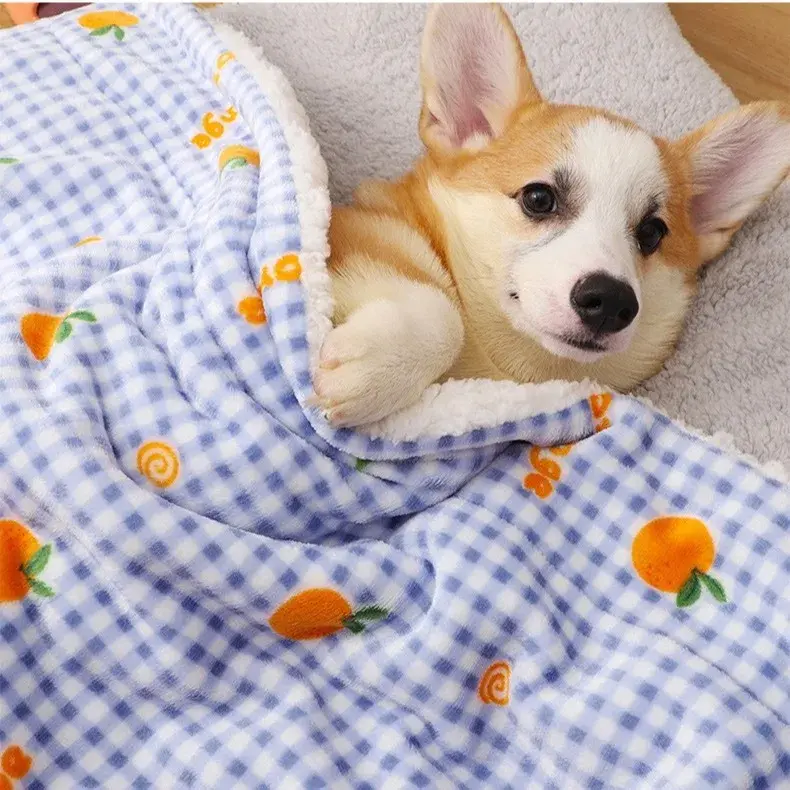 Warm Cotton Pet Blanket For Cats And Dogs Winter Loving Soft Furry Mat Ideal For Sleeping Direct Manufacturer Offering Quality