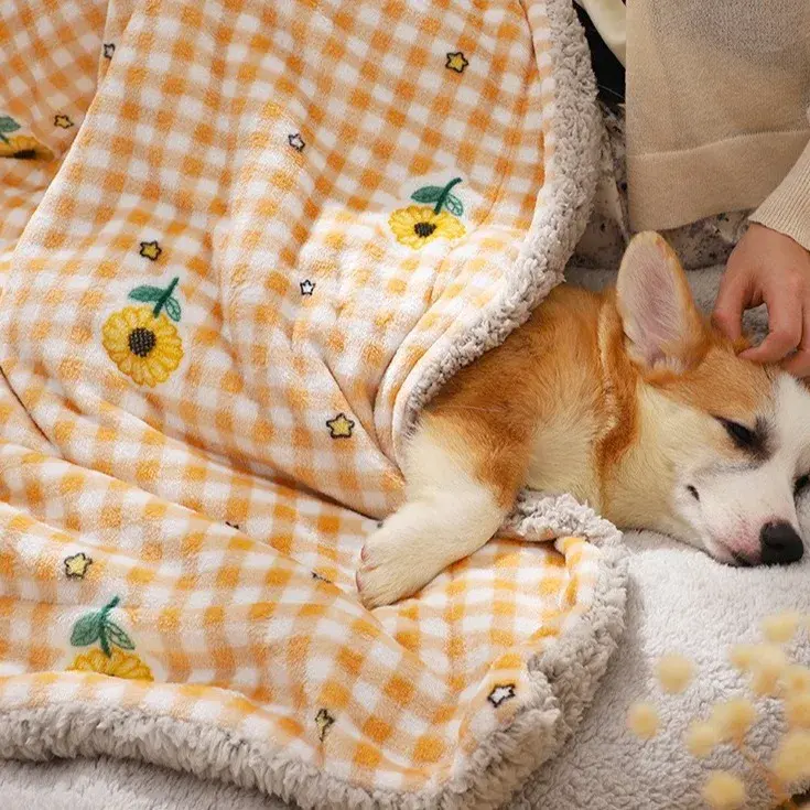 Warm Cotton Pet Blanket For Cats And Dogs Winter Loving Soft Furry Mat Ideal For Sleeping Direct Manufacturer Offering Quality