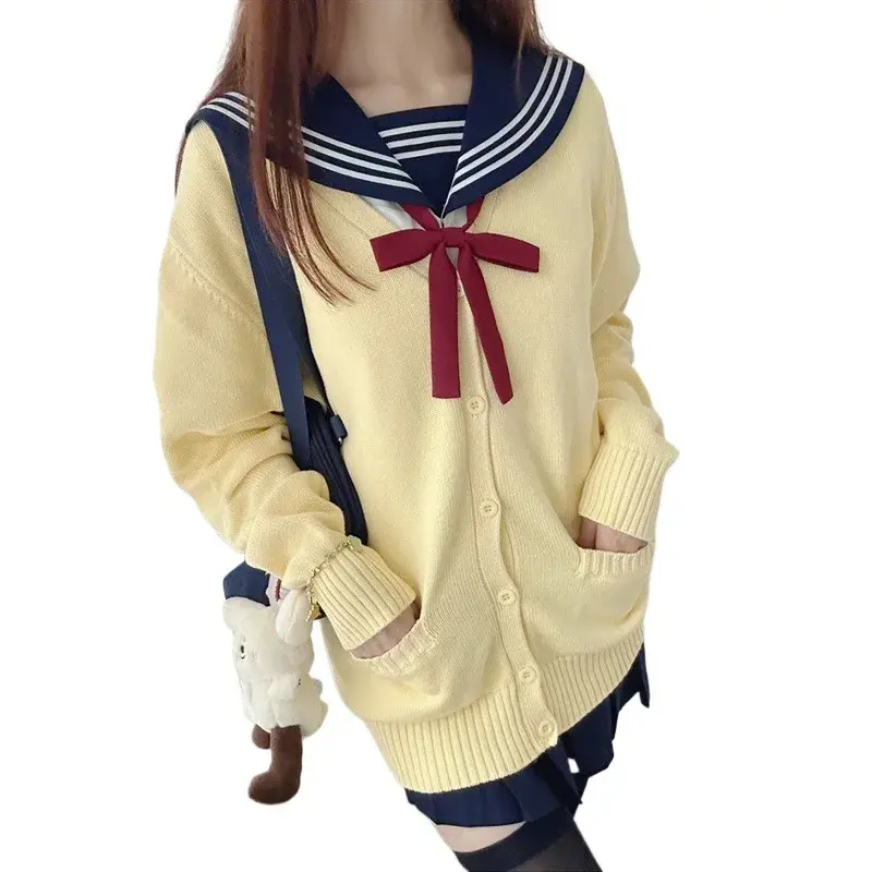 Sweet Slimming Knitted Open Cardigan Women's Outerwear Jk Uniform Style Autumn Winter New College Fashion Meat Covering Top