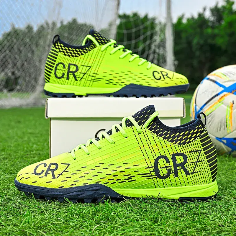CR7 Football Boots Mid-Top Training Shoes Men's Women's Long Nails TF Broken Nail Professional Competition And Training Shoes