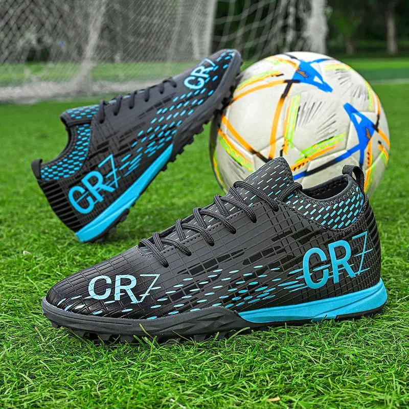 CR7 Football Boots Mid-Top Training Shoes Men's Women's Long Nails TF Broken Nail Professional Competition And Training Shoes