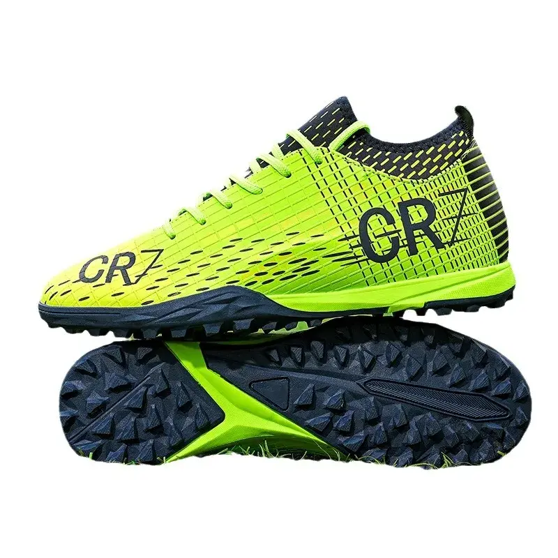 CR7 Football Boots Mid-Top Training Shoes Men's Women's Long Nails TF Broken Nail Professional Competition And Training Shoes