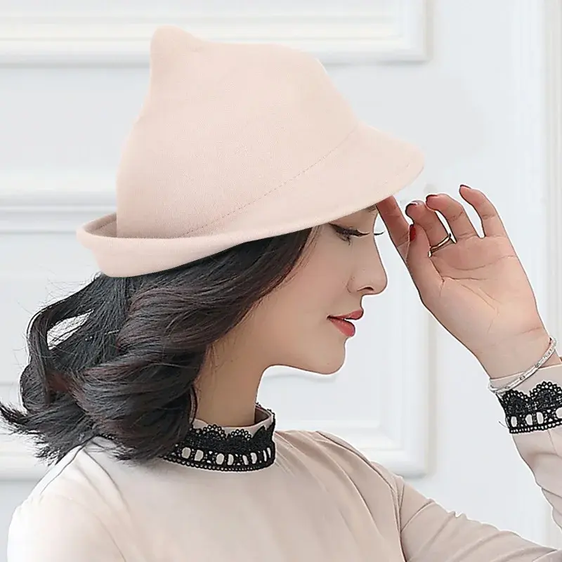 Unique European Style Magic Hat With Pointed Top Wiggle Wool Cap Women's Witch Hat For Stage Performances And Halloween