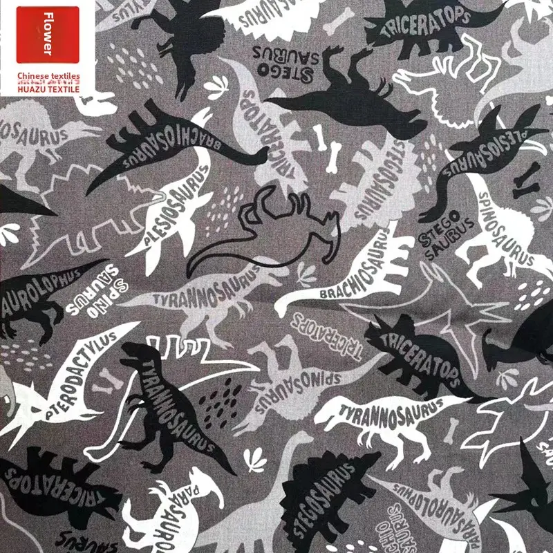 Wholesale Dinosaur Cartoon Camouflage Printing Fabric Women's Clothing Children's Wear Craft Supplies Available In Multiple Colo