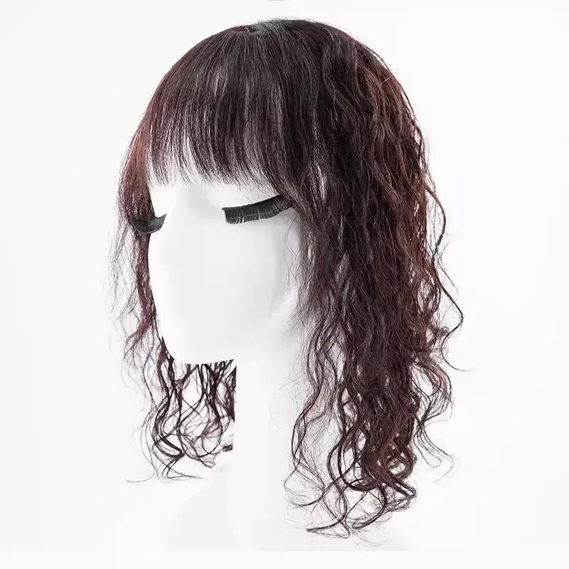 Women's Hair Extensions Full Real Hair Curling Fake Hair Pieces Volumizing Hair Extensions Natural Looking Scalp Hair Pieces