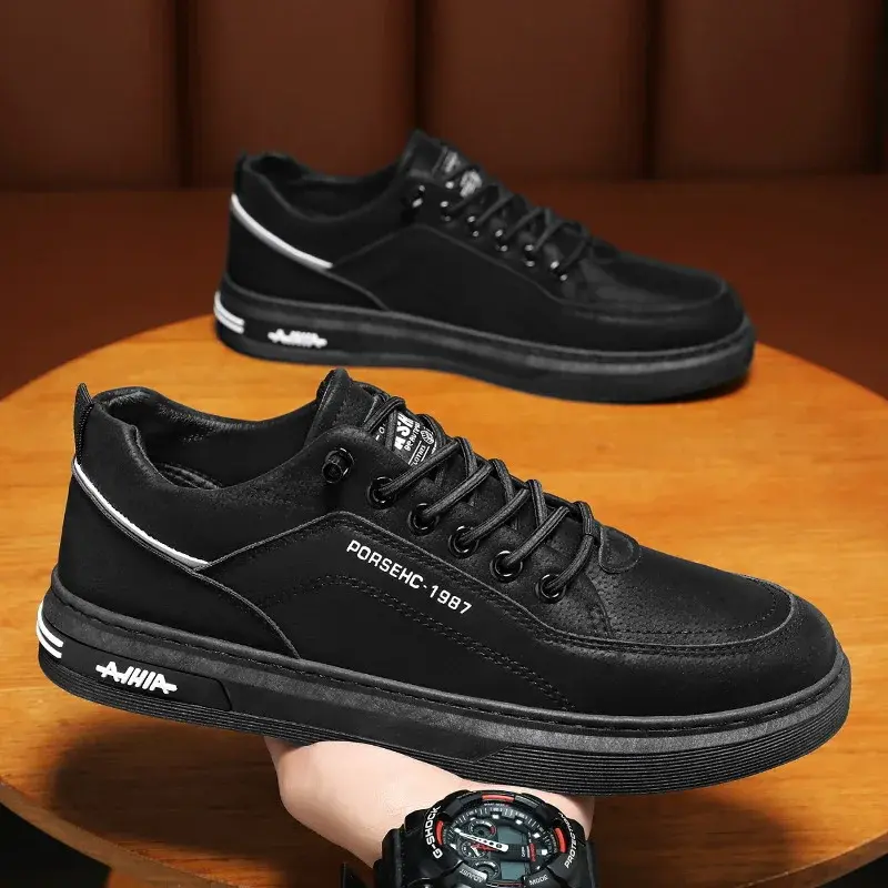 Autumn Men's New Breathable Work Safety Shoes Trendy Casual Sports Shoes Versatile Board Shoes For Motorcycle Riders