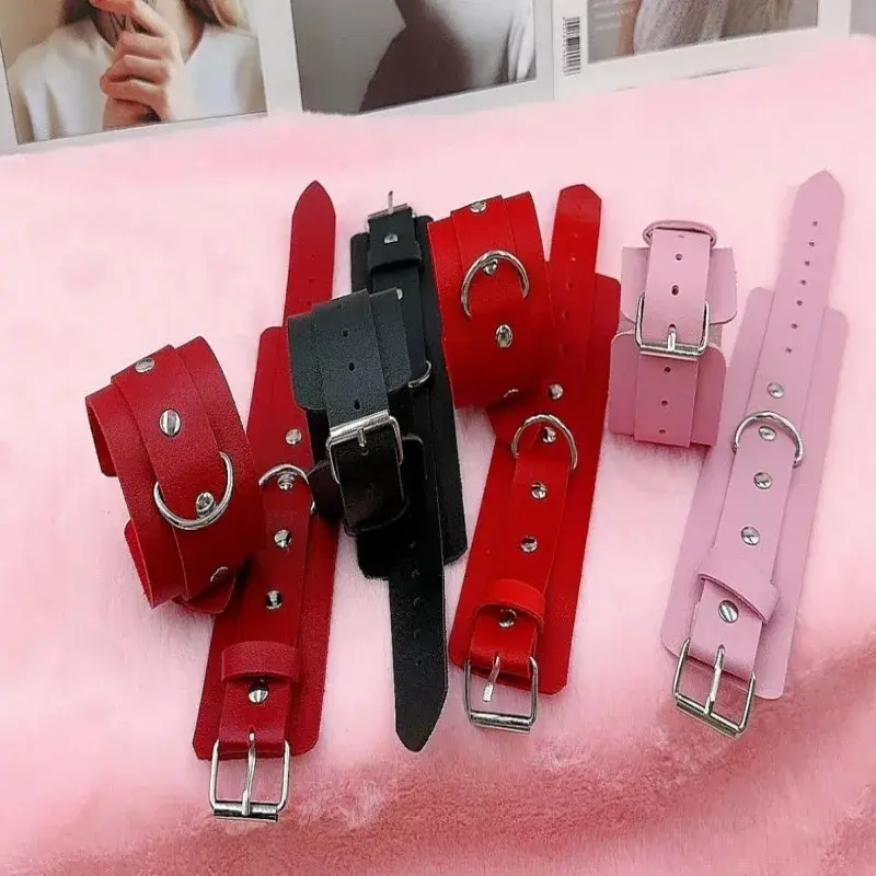 Leather Bracelets For Men And Women's Dating Arm Bands Restraining Wrist Cuffs Couple Props Recommended Hook Women's Accessories