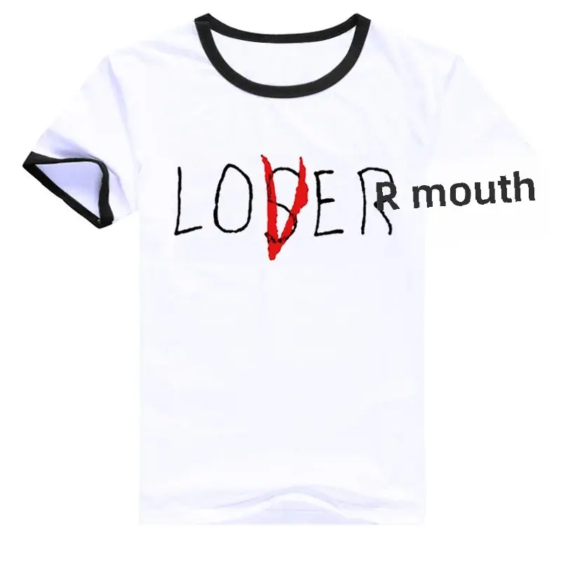 Lover Loser Funny Printed T-Shirt For Men And Women Plus Size Lettered Printed Crew Neck Short Sleeve Chinese Style