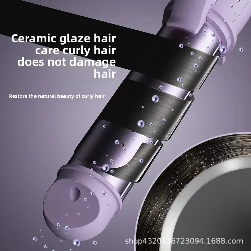 ZhiGao Curling Iron Large Curl Big Wave Bangs Electric Clamp Straightening And Curling Two-In-One Flat Iron Hair Styling Tool