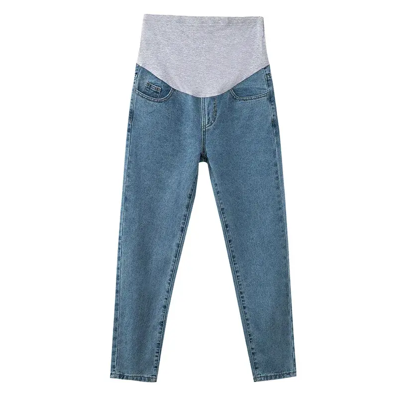 High-waisted Maternity Jeans 2024 New Spring Collection Maternity Trousers Comfortable Stretchable Cotton Pants