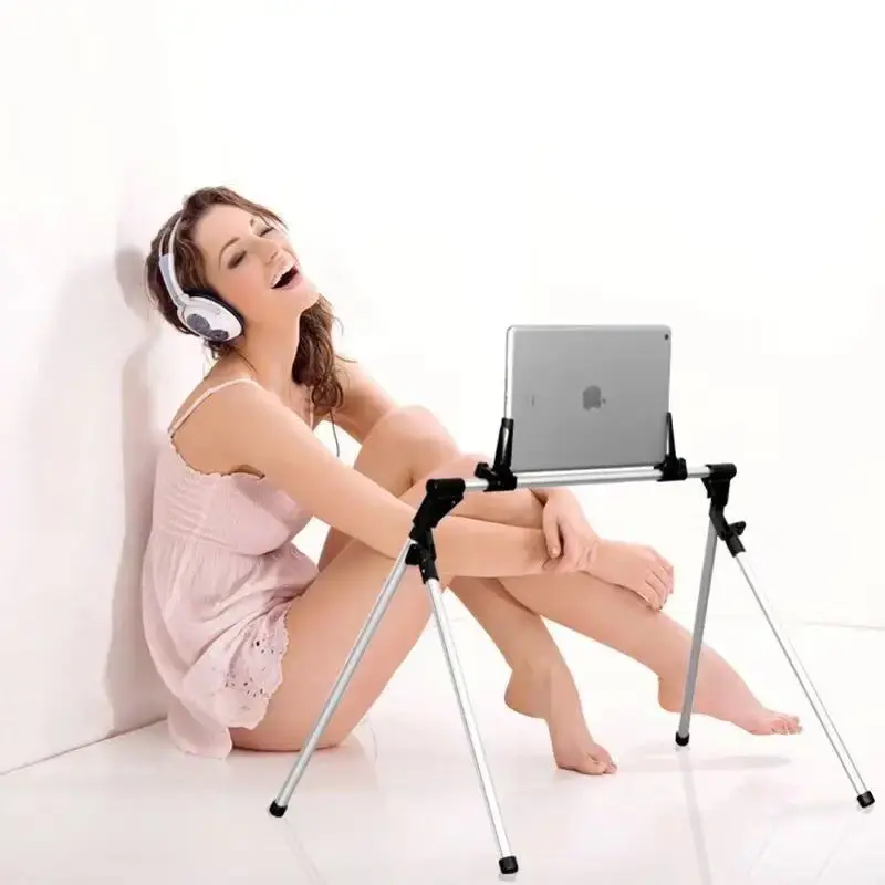 Aluminum Alloy Foldable Grounded I-Pad Pro Tablet Computer Stand Mobile Phone Stand Lazy Live Broadcast Stand 30 Motorcycle Elec