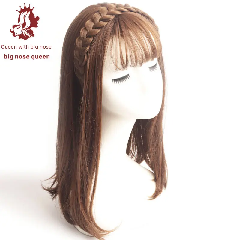 New Style Cable Knit Hair Wig Cap Simulation Hair Width Expansion Weave White Cover High Top Accessories Handmade Clip