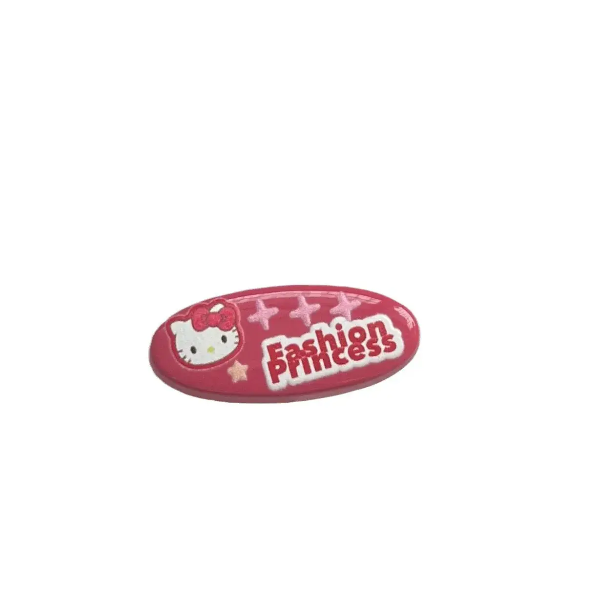 Retro Printed Oval KT Cat Duckbill Hair Clip Cool Sweet Y2K Girl Heart Hair Clip Student Cartoon Headwear Female Professional Sa