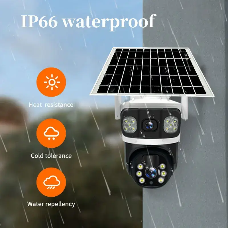V380PRO Solar Powered 4G Outdoor Waterproof Handheld Ball Machine High Definition Monitoring No Wiring Required Remote Viewing P