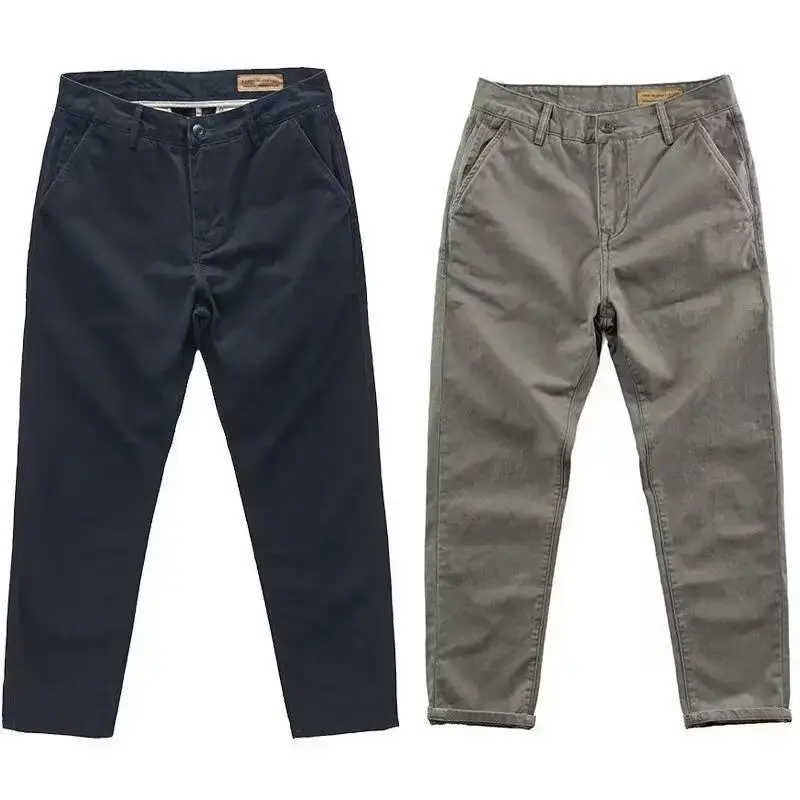 Men's Casual Business Pants Autumn Winter 2024 Straight-Leg Trousers All-Season Style For Young Men