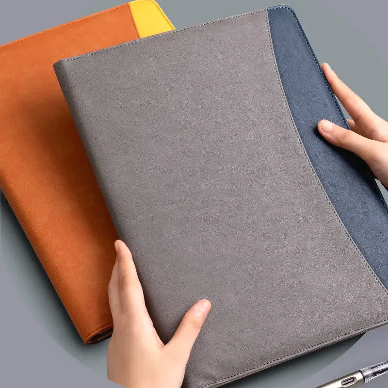 A4 Leather File Folder Business Multi-Functional 4S Manager Clip Sales Contract Clip Quantity House Clip With Calculator Board C