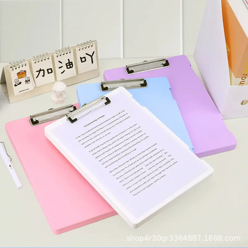 A4 Transparent Board Clip Two-in-one High Value File Folder Student Test Paper Office Clip Writing Board Storage Folder