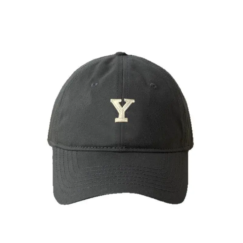 Unisex Cotton Baseball Cap Y Letter Adjustable Bendable Brim Soft Top Sunshade Hat Fashionable Simple Sporty Trendy Cap