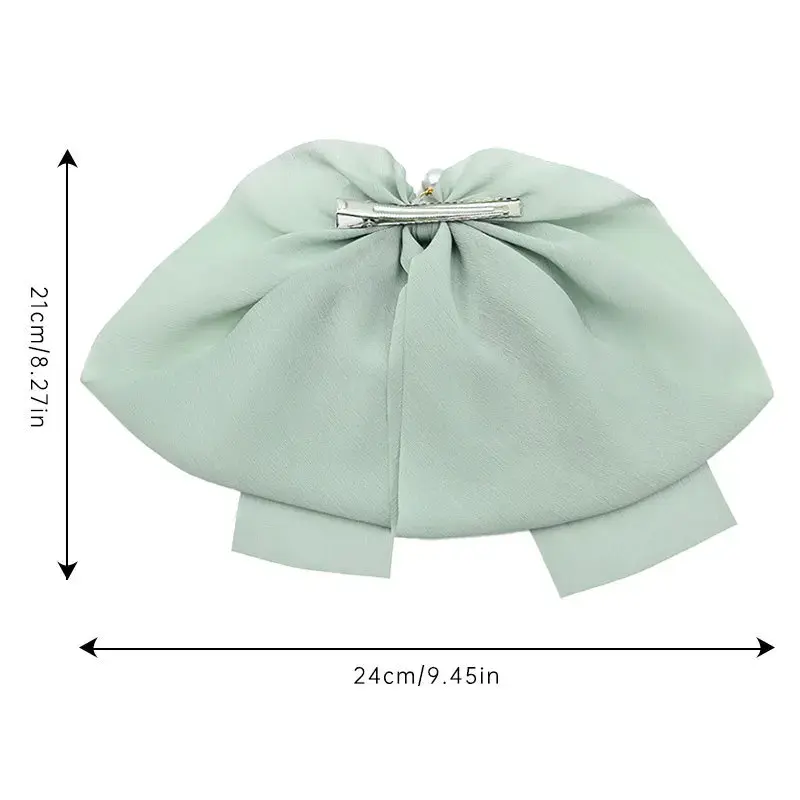 Korean Style Large Pearl Butterfly Knot Hair Clip Elegant Hair Card for Professional Salon Hair Division And Fixation