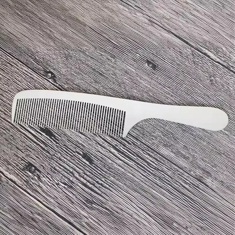 Professional Hairdressing Tools Stainless Steel Comb Metal Tooth Comb Apple Steel Comb Anti-Static Flat Head Comb For Blacks And