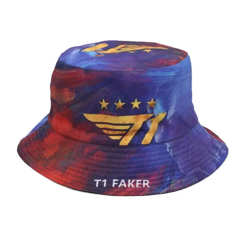 Digital Print American Flag Fishing Cap Versatile Sun Hat Double-Sided Wearable Casual Bucket Hat for Outdoor Activities