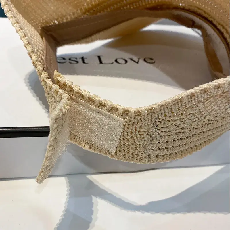 Fashionable Knitted Pearl And Rhinestone Embellished Women's Spring Summer Hat Empty Top Elegant Sunshade Duckbill Cap