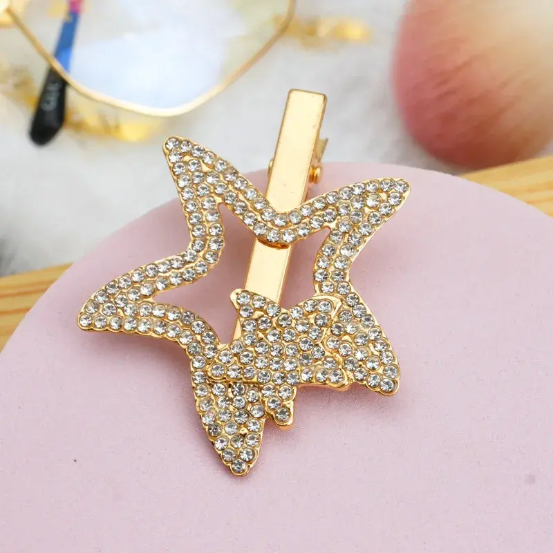 Elegant French Style Pearl Embellished Hair Clip Women's Cute Single Letter Hairpin Net Red Popular Hair Accessories
