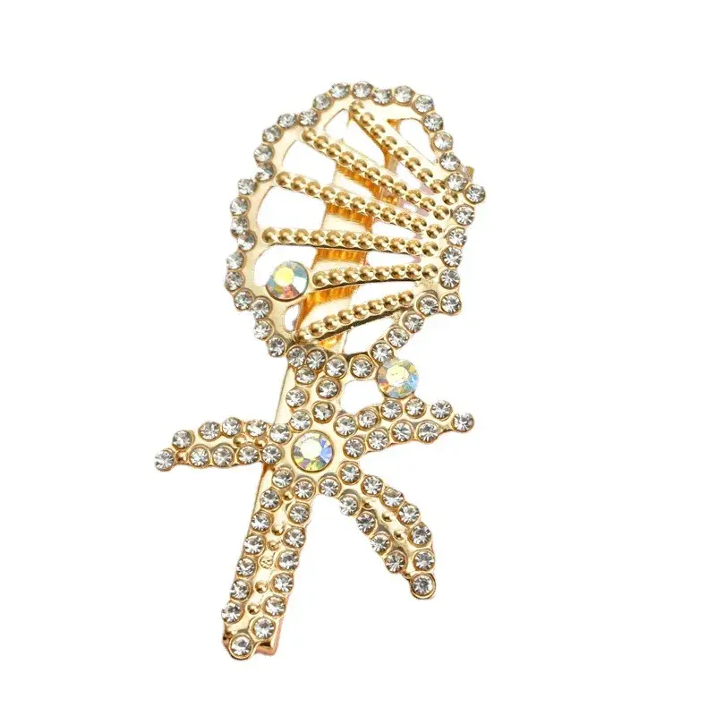 Elegant French Style Pearl Embellished Hair Clip Women's Cute Single Letter Hairpin Net Red Popular Hair Accessories