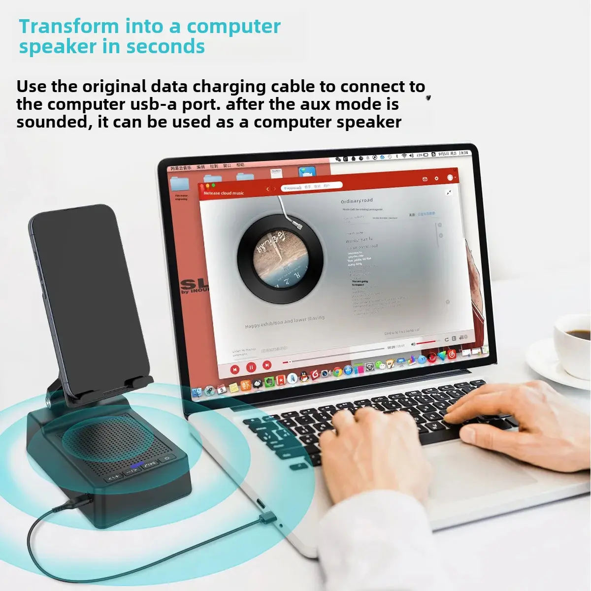 New Multifunctional Foldable Raising Mobile Phone Holder Bluetooth Speaker Two-In-One Sound Box Stand Navigation Accessories