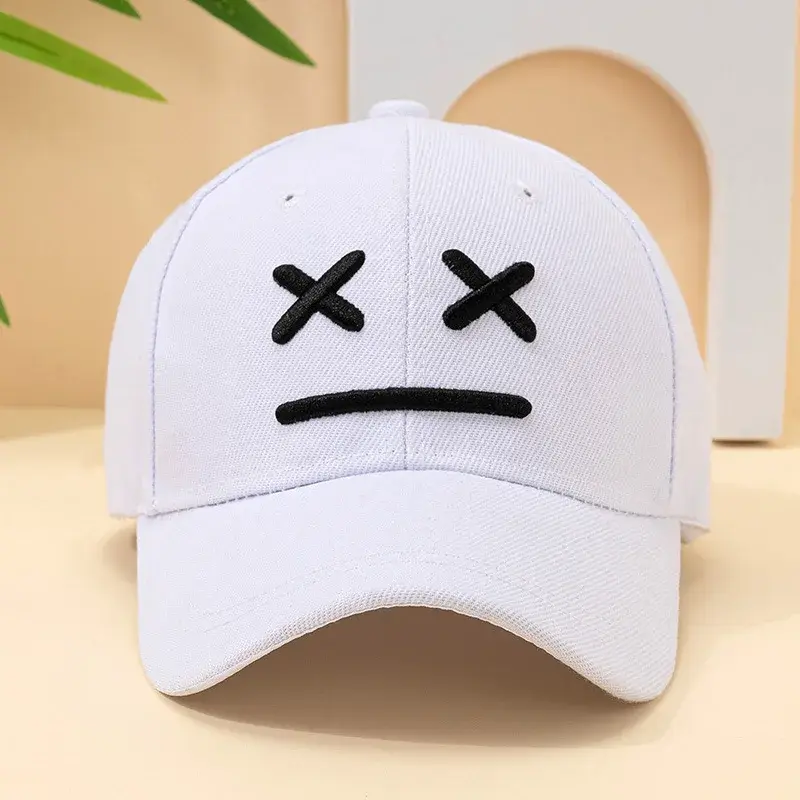Kids Youth Fashionable Sun Protection Hat New XX Expression Baseball Cap Unisex Outdoor Summer Duckbill Cap Lace Net Hat