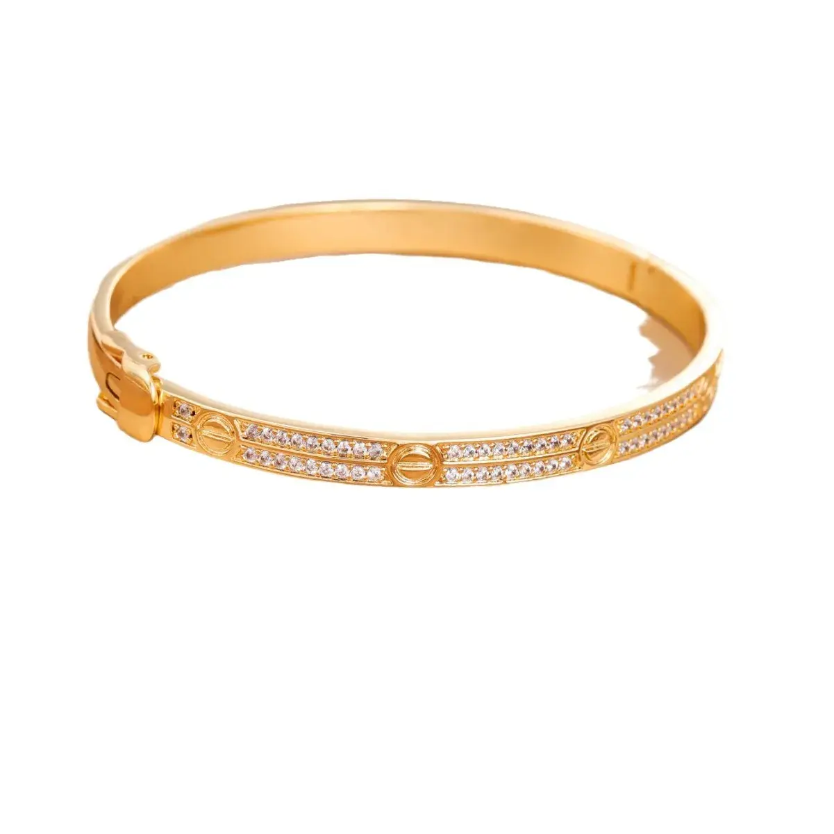 High-End FeelElegant Double Row Embellished Star Dazzling Hand Bracelet Light Luxury Openable Fashionable Jewelry