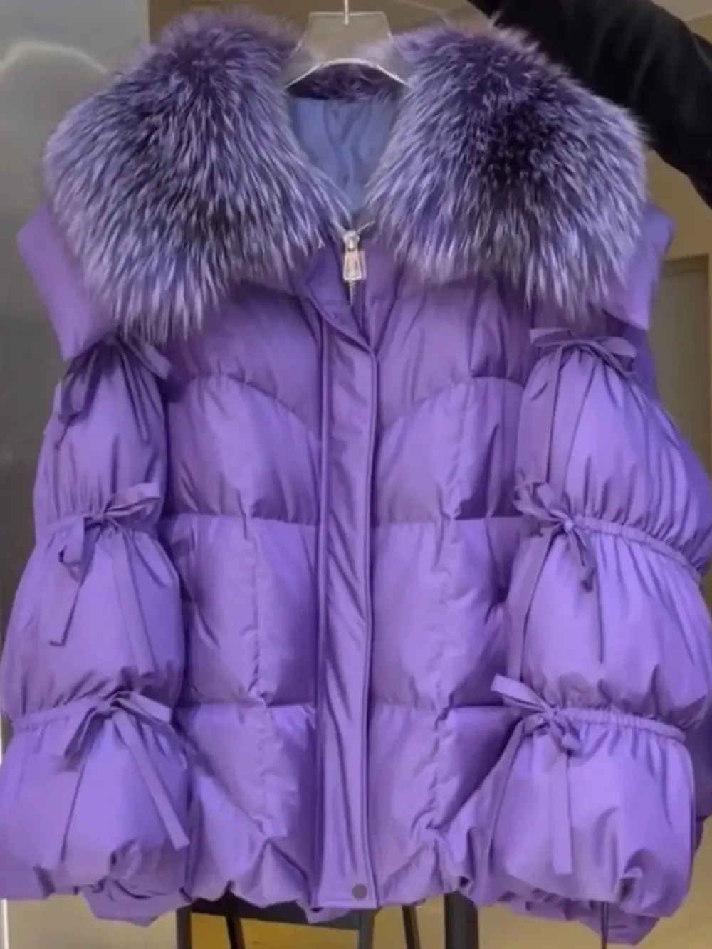 New Fashion 90% Goose Down Jacket New Winter Women Warm Coat Oversized Real Fox Fur Collar Thick Luxury Outerwear