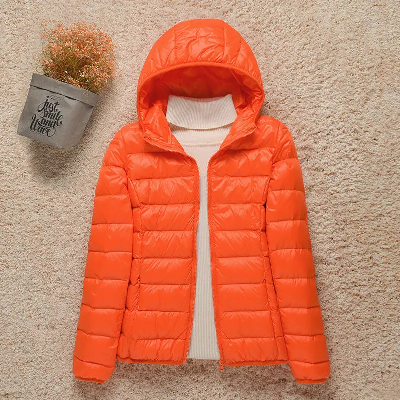Women Winter Coat 2023 New Light White Duck Down Jacket Slim Women Winter Puffer Jacket Portable Windproof Down Coat