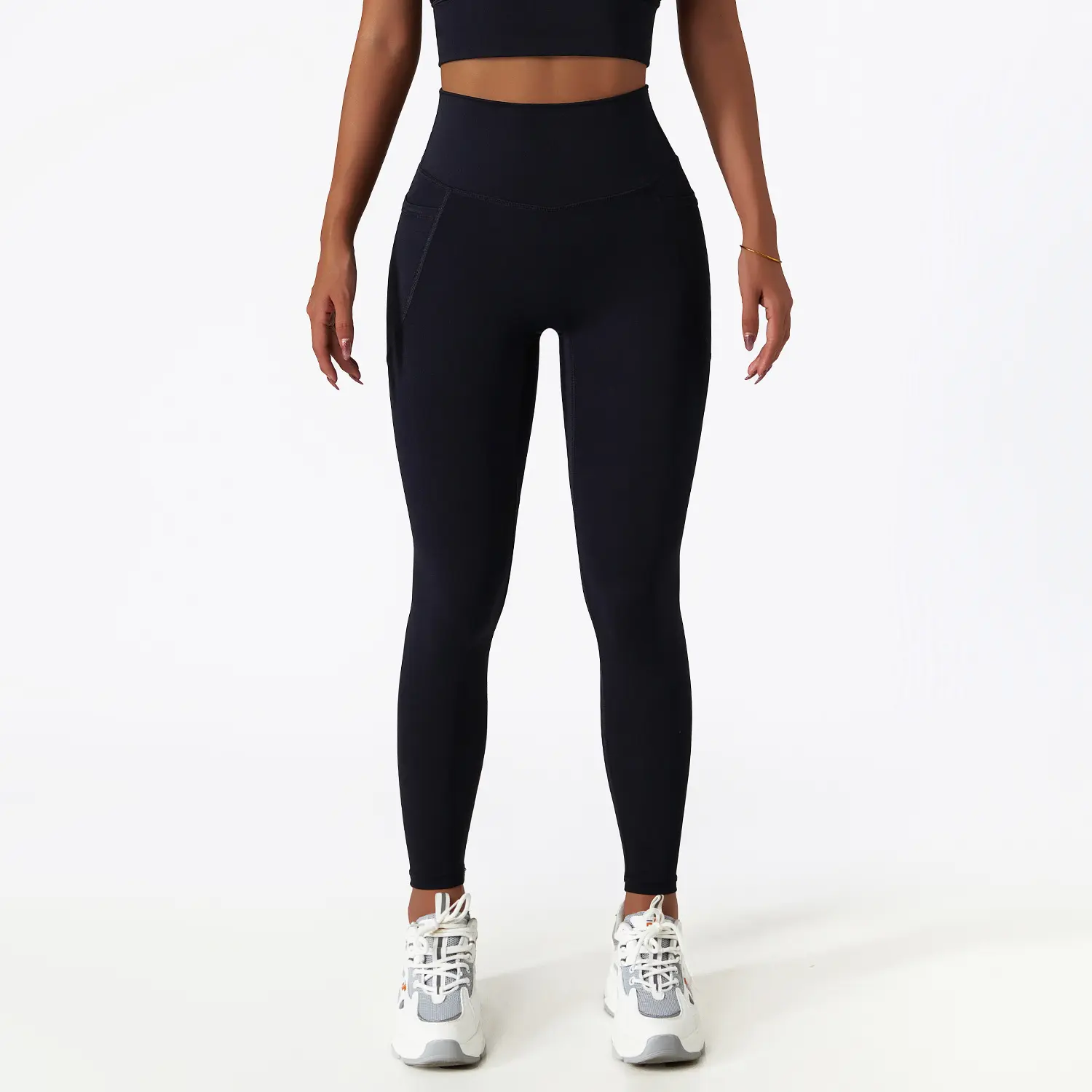 Women Fitness Leggings Yoga Workout Running Pants High Waist Butt Lift Sports Tights Side Pocket Mesh Leggings Trousers Pants