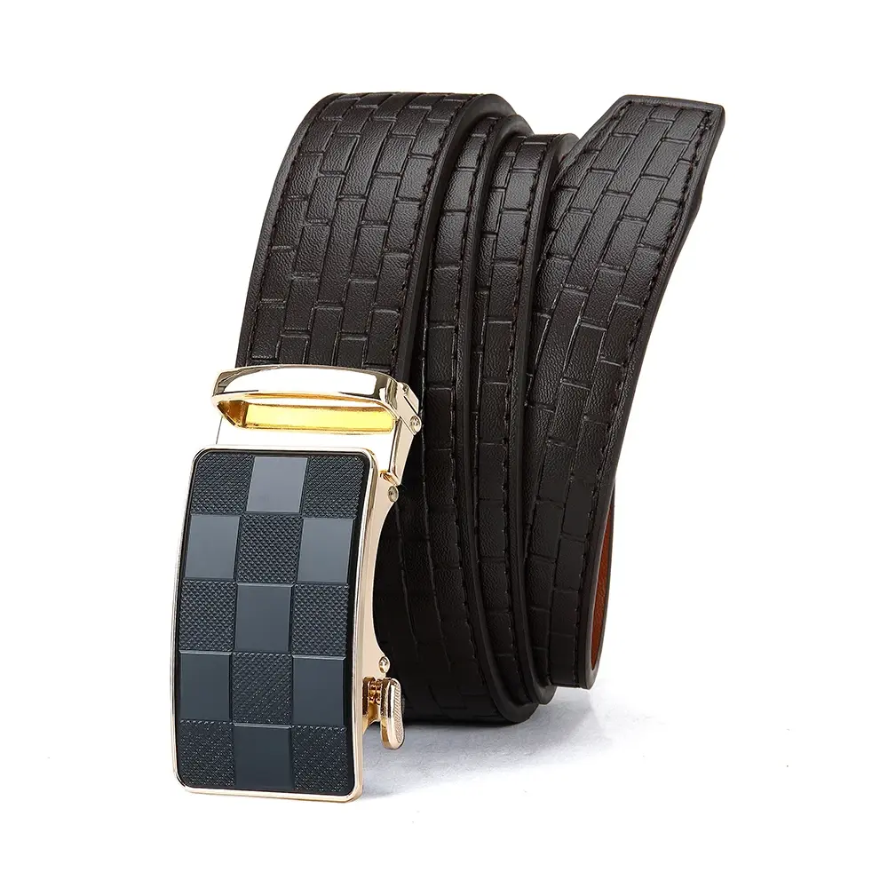 Men's Leather Belt, Automatic Leather Belt, Casual and Fashionable Ratchet Belt, Men's Waist Belt Suitable for Various Occasions
