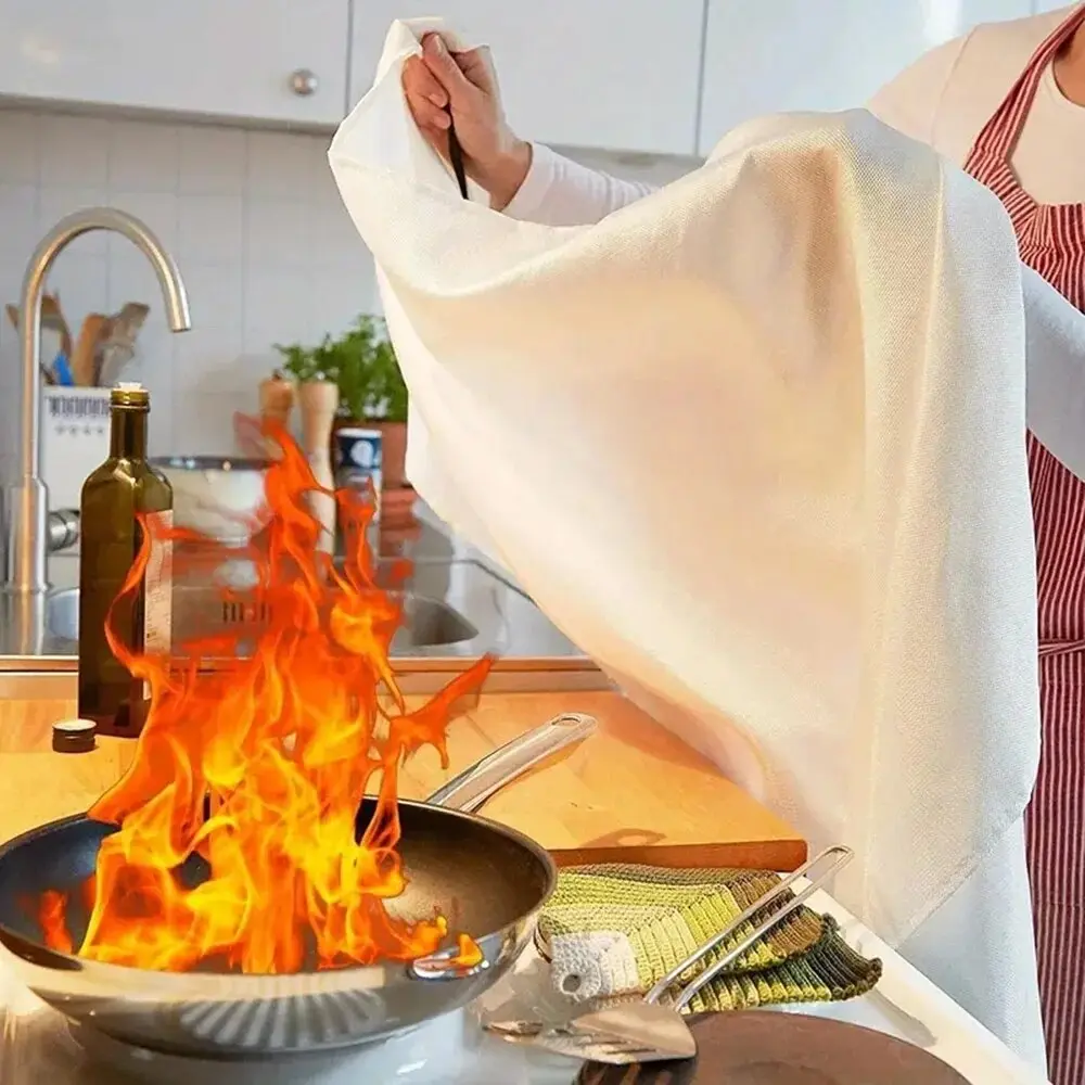 Fire Blanket Fiberglass Fire Emergency Blanket Suppression Blanket Flame Retardant Blanket Emergency Survival Safety Cover