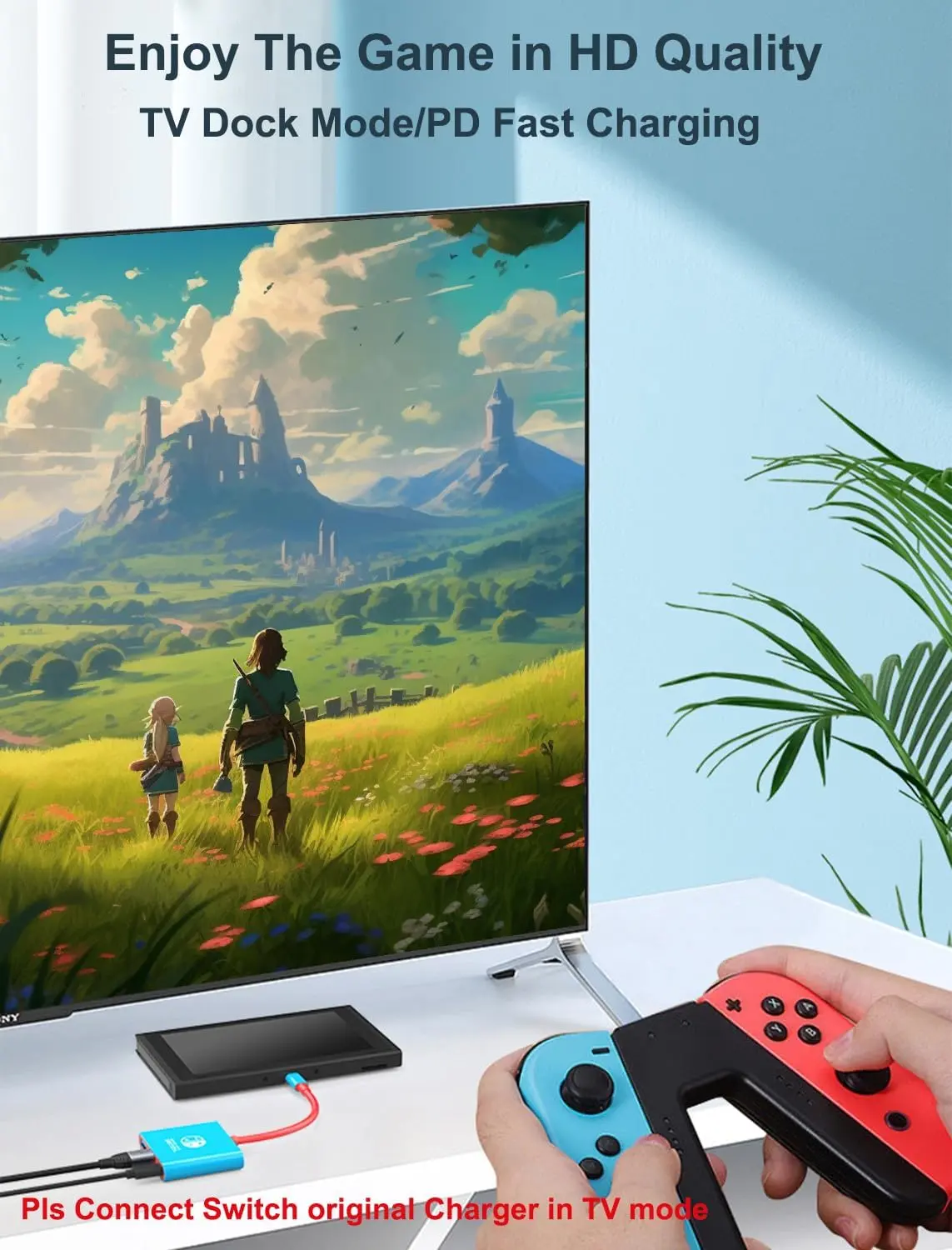 Portable Docking Station for Nintendo Switch, 4K HDMI, USB 3.0 Hub Adapter, USB-C Splitter TV, Laptops, MacBook Air Pro