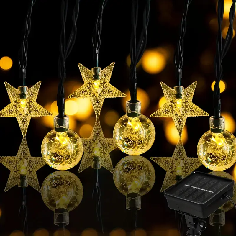 200LED Solar Globe Star String Lights Outdoor Waterproof Solar Backyard Patio Light Party Christmas Decoration Lawn Garden